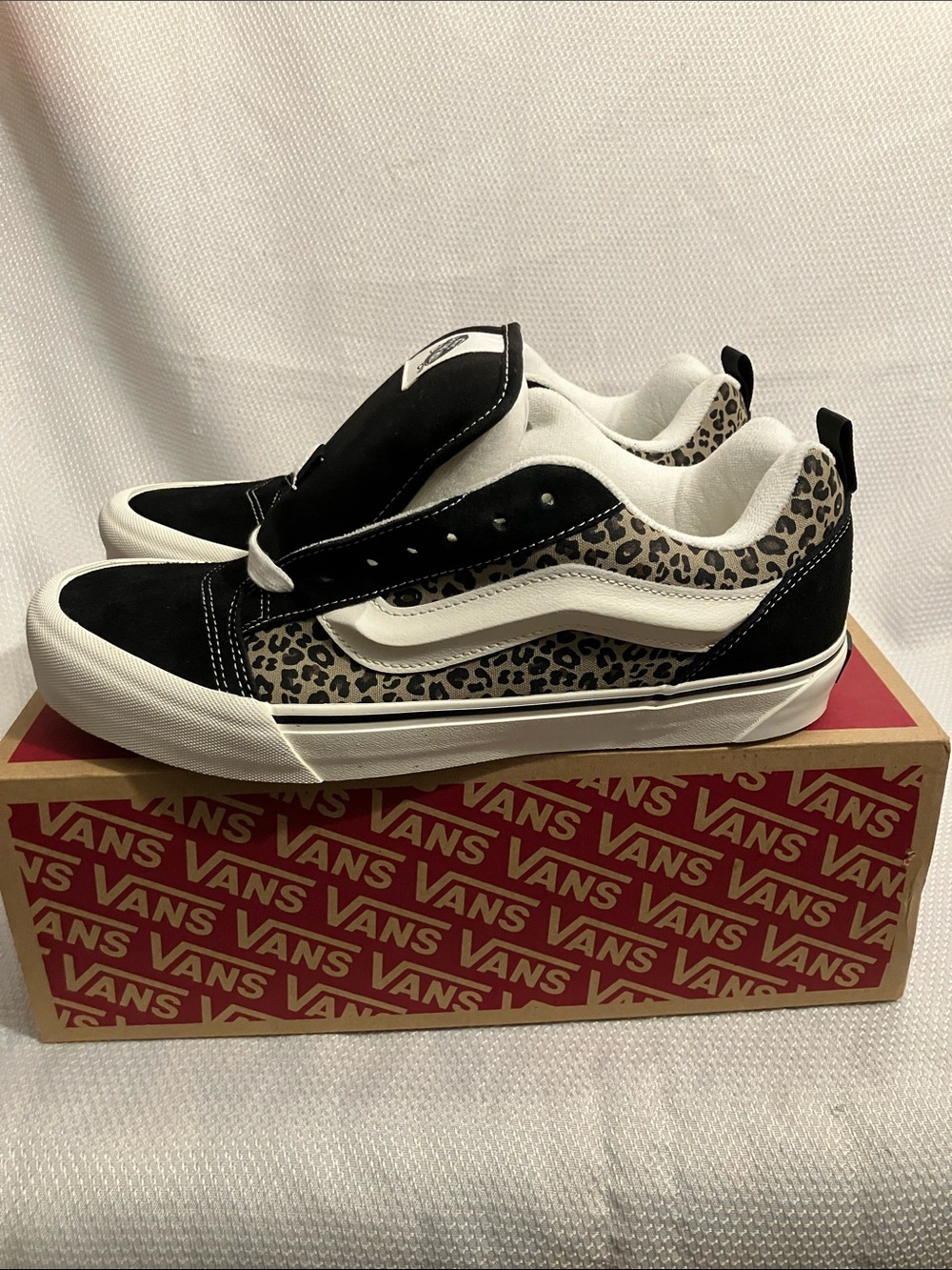 Vans Old Skool Leopard Print Sneakers - Black, White & Tan